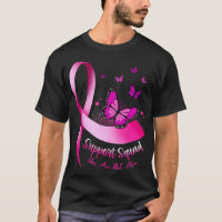 Woman Butterfly Support Squad Breast Cancer Warrio