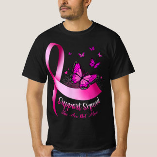 Woman Butterfly Support Squad Breast Cancer Warrio T-Shirt