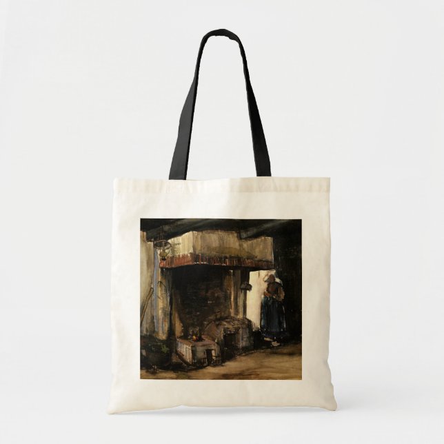 Woman by a Hearth by Vincent van Gogh Tote Bag (Front)