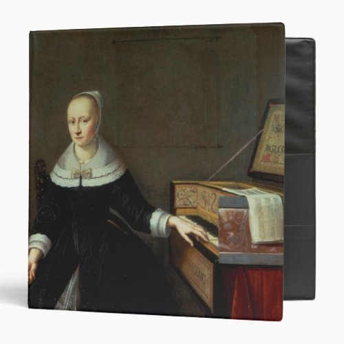 Woman by a Virginal 3 Ring Binder