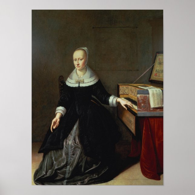 Woman by a Virginal Poster (Front)