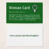 Woman Card, Business, 3.5" x 2.0", 100 pack (Front & Back)