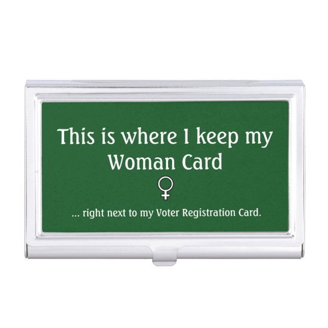 Woman Card, Business Card Holder (Front)