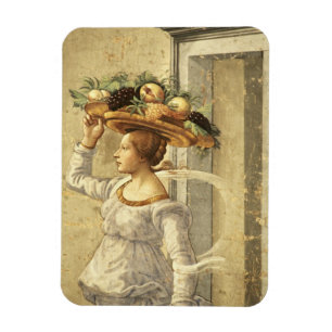 Woman carrying Fruit, from the Birth of St. John t Magnet