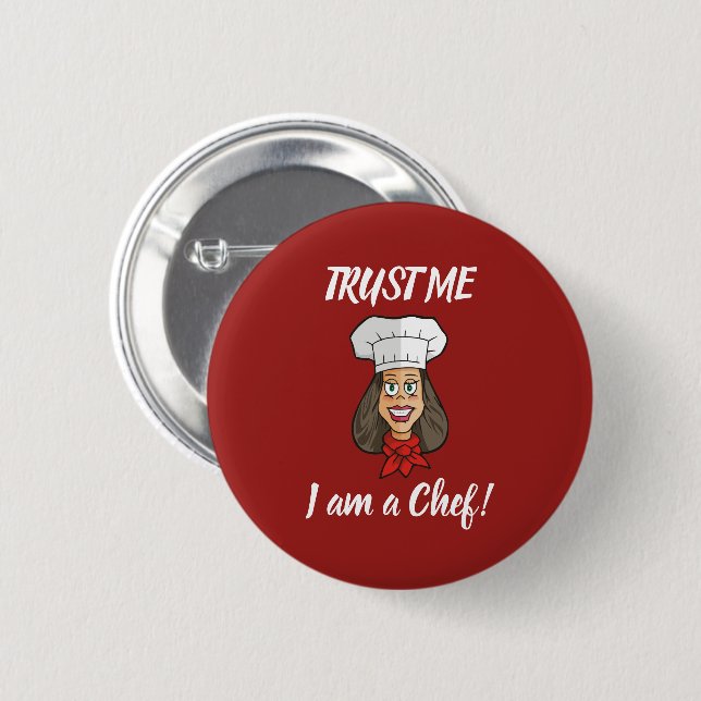 Woman Chef Button (Front & Back)