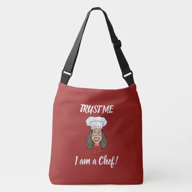 Woman Chef Crossbody Bag (Front)