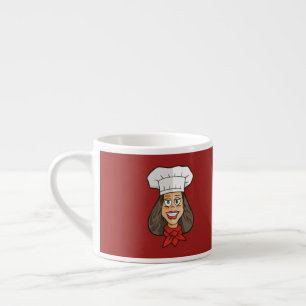 Woman Chef Espresso Cup