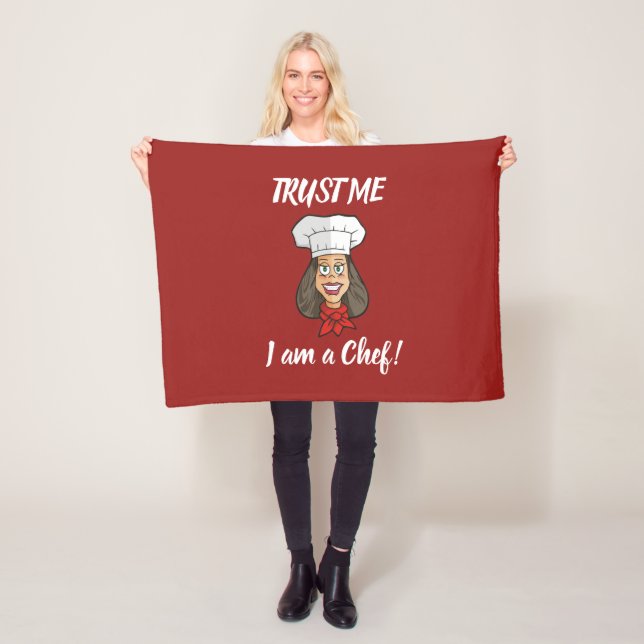 Woman Chef Fleece Blanket (In Situ)