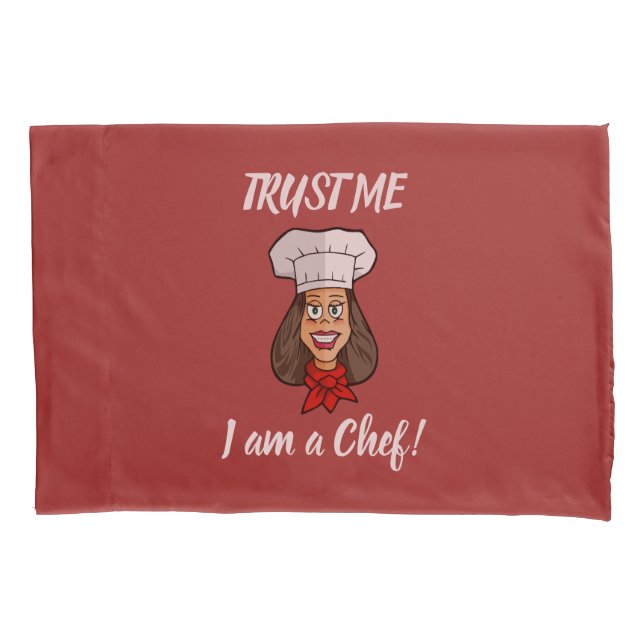 Woman Chef Pillow Case (Front)