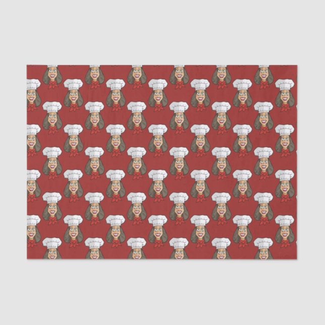 Woman Chef Tissue Paper (Front)