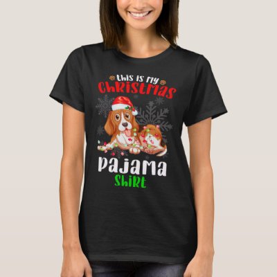 Woman Christmas This Is My Pijama American Foxhoun T-Shirt