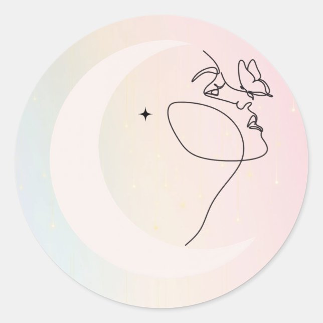 Woman Classic Round Sticker (Front)