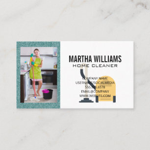 Woman Cleaning Household Maids Business Card