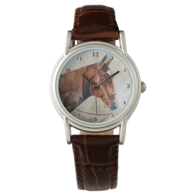 Woman Clock with Horse Saratoga Watch (Front)