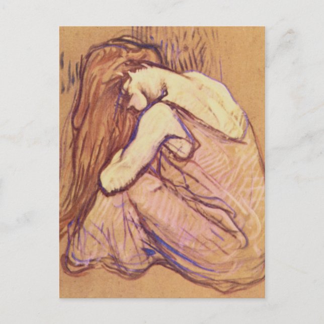 Woman Combing her Hair by Henri de Toulouse-Lautre Postcard (Front)