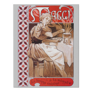 Woman Cooking, Alphonse Mucha Faux Canvas Print