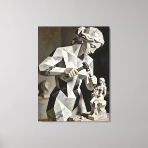 Woman, Create Thyself – Self Constructed Portrait Canvas Print