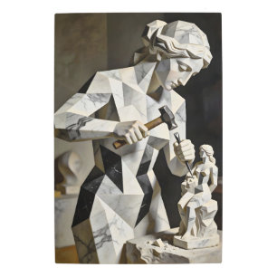 Woman, Create Thyself – Self Constructed Portrait Metal Print