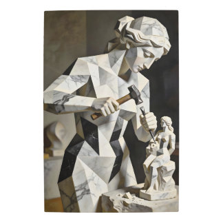Woman, Create Thyself – Self Constructed Portrait Metal Print