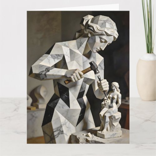 Woman, Create Thyself – Self Constructed Portrait Thank You Card