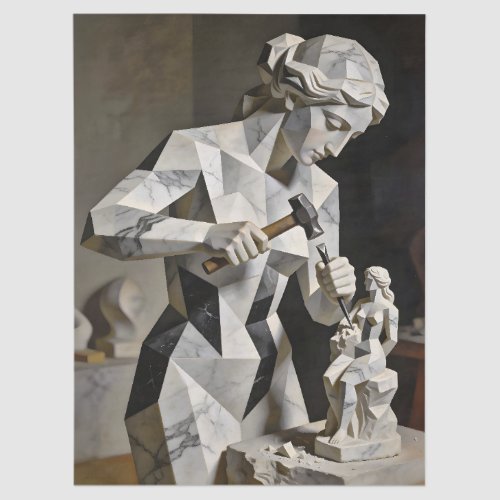 Woman, Create Thyself – Self Constructed Portrait Tissue Paper