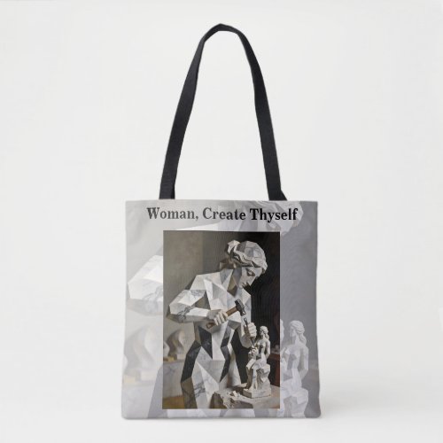Woman, Create Thyself – Self Constructed Portrait Tote Bag