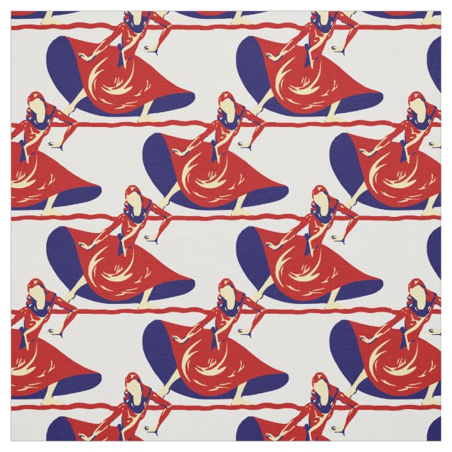 Woman Dancer Fabric (Swatch)