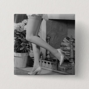 Woman Dancing Button