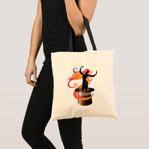 Woman Dancing In A Top Hat Tote Bag