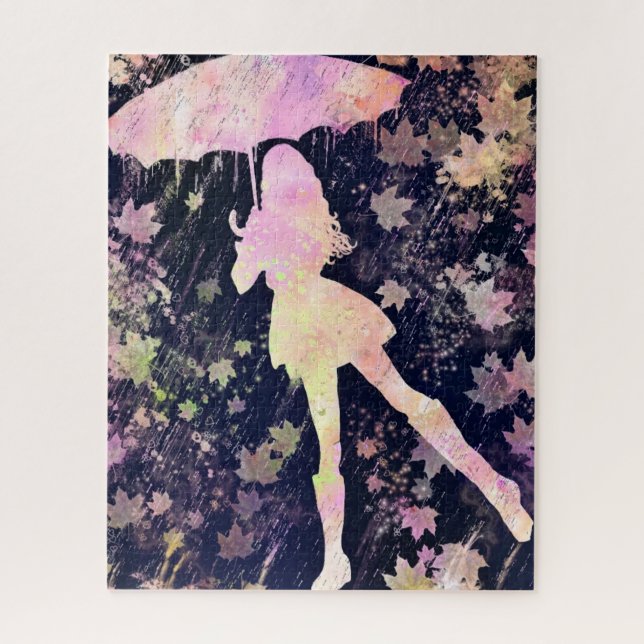 Woman Dancing in the Rain Puzzle (Vertical)
