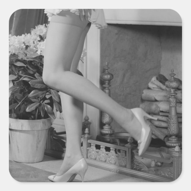 Woman Dancing Square Sticker (Front)