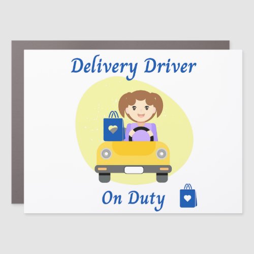 Woman Delivery Driver Spark Instacart Uber Car Magnet
