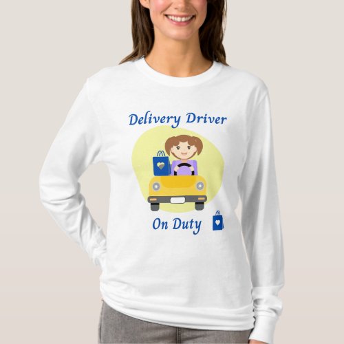 Woman Delivery Driver Spark Instacart Uber T_Shirt