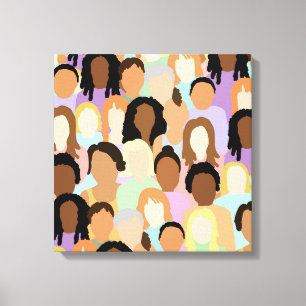 Woman digital art canvas print