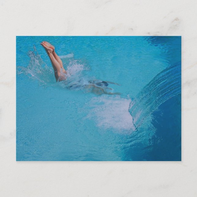 woman diving postcard (Front)