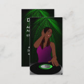 Woman DJ business cards (Front/Back)