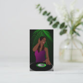 Woman DJ business cards (Standing Front)