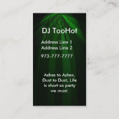 Woman DJ business cards (Back)