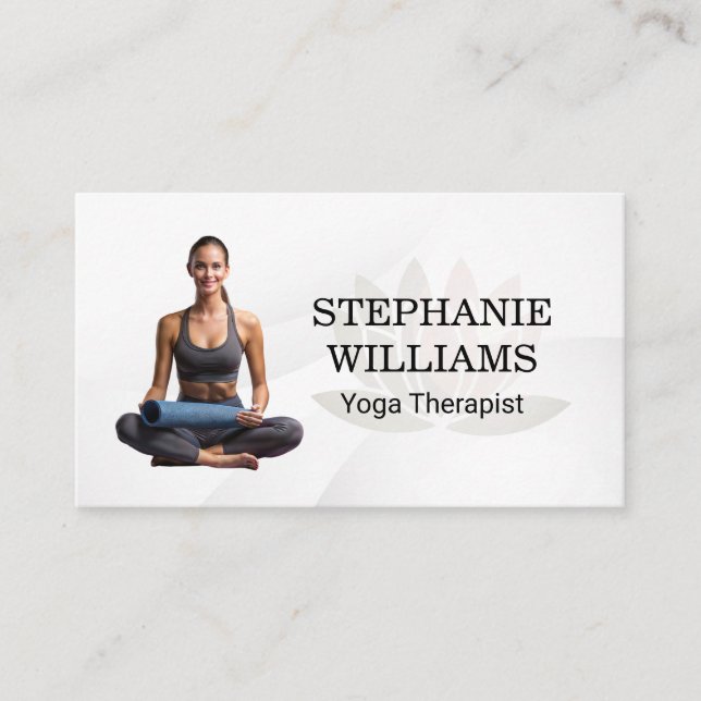Woman Doing Yoga Business Card (Front)