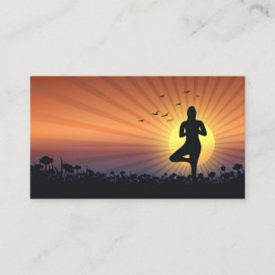 Woman doing yoga Enclosure Card