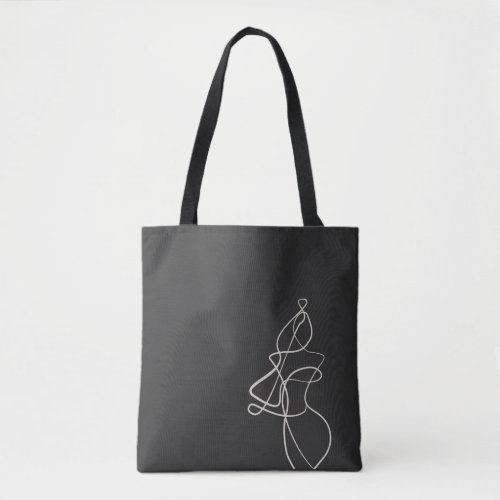 Woman Drawing Line Art Poster Tote Bag