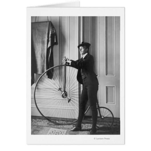 Woman Dressed as Man with Bicycle (Front)