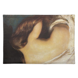 Woman Drying Her Hair (by Joseph DeCamp) Cloth Placemat