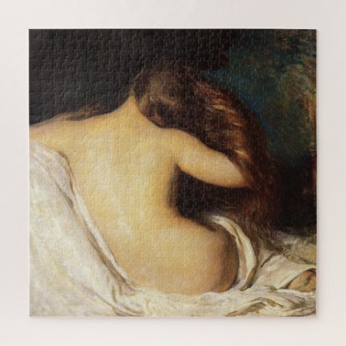 Woman Drying Her Hair by Joseph DeCamp Jigsaw Puzzle