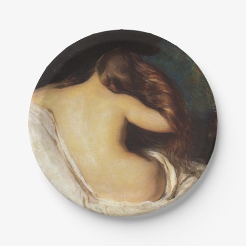 Woman Drying Her Hair by Joseph DeCamp Paper Plates