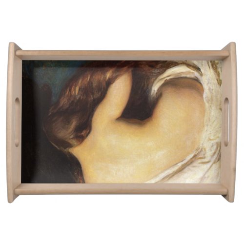 Woman Drying Her Hair by Joseph DeCamp Serving Tray
