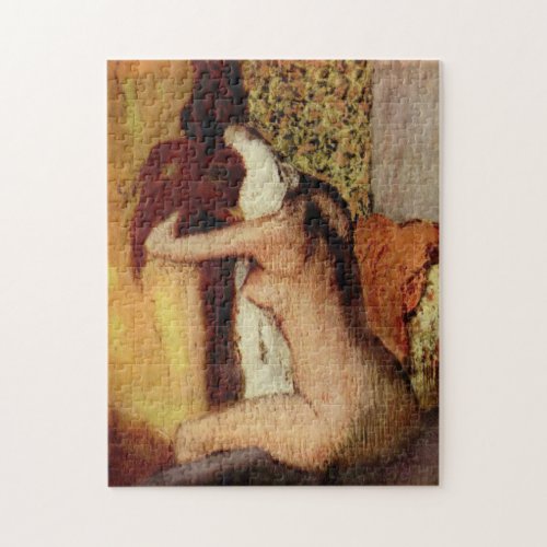 Woman Drying Her Neck by Edgar Degas Jigsaw Puzzle