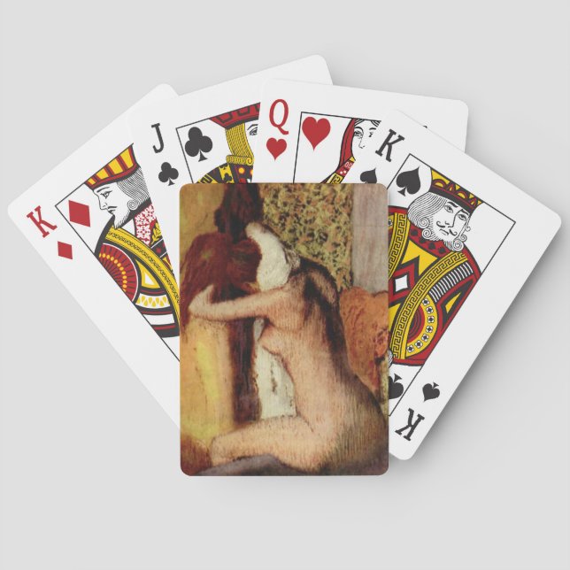 Woman Drying Her Neck by Edgar Degas Poker Cards (Back)
