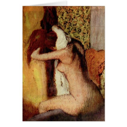 Woman Drying Her Neck Cards (Front)