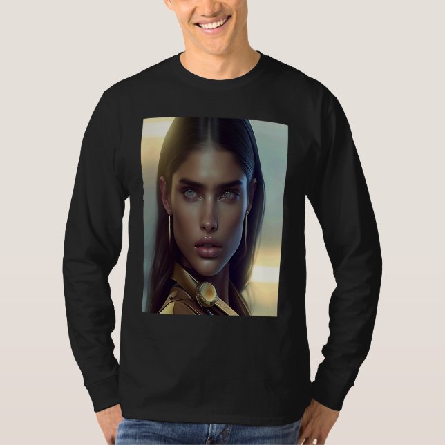 Woman Earrings Inspo Look Inspiration Soft Hair Ou T-Shirt (Front)